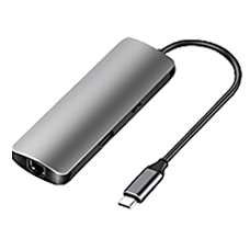 Type-C轉3USB+HDMI+PD+Rj45